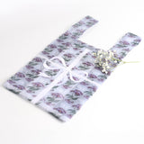 GIFT PACKAGE BAG – FLORAL ORGANZA WITH WHITE BOW