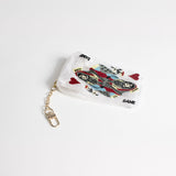 ハートレディは刺繍されたポーチ