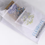 Sac organza fleuriste aquilegia bleu brigitte tanaka detail