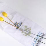 Sac organza fleuriste aquilegia bleu brigitte tanaka fleurs