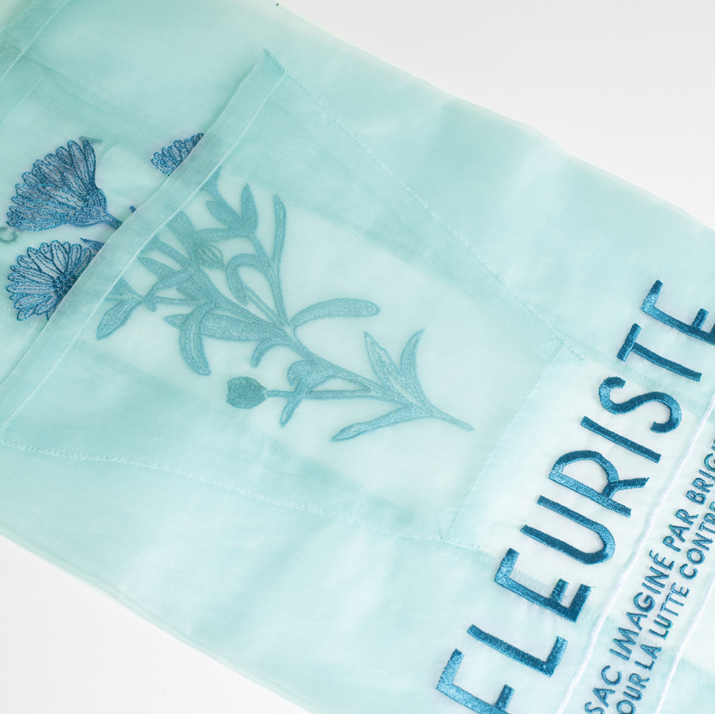BLUE FLORIST ORGANZA BAG – Brigitte Tanaka