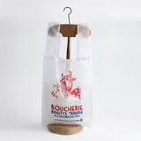 Bag "Butchery" diverted in organza and embroideries