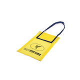 sac organza brodé postes française jaune et bleu