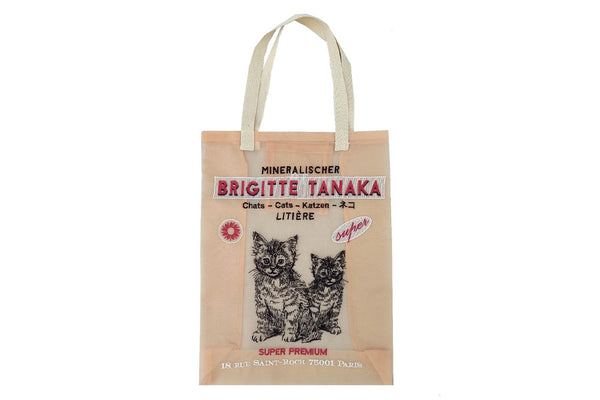 sac en organza chat couleur saumon brigitte tanaka