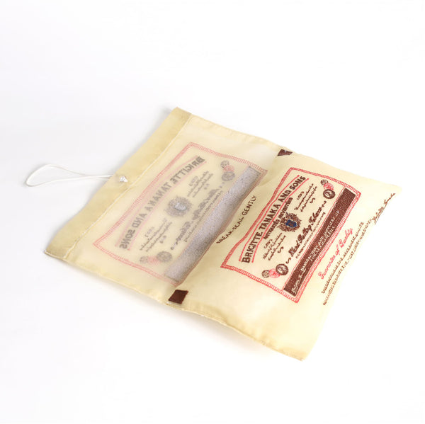 Pochette tabac en organza Brigitte Tanaka