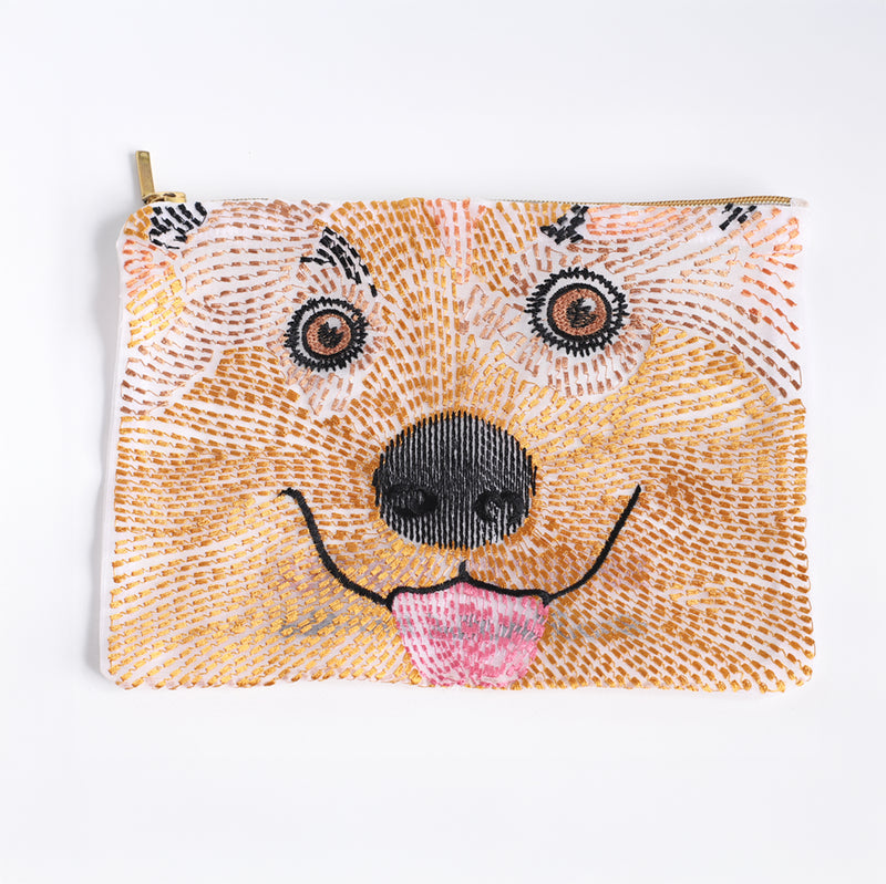 Dog Corky Organza Pouch Brigitte Tanaka Paris
