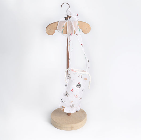 porte eau chien brigitte tanaka organza multi toutous ouvert