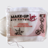 Pochette make up cotons démaquillants organza + 8 cotons zéro déchet démaquillants
